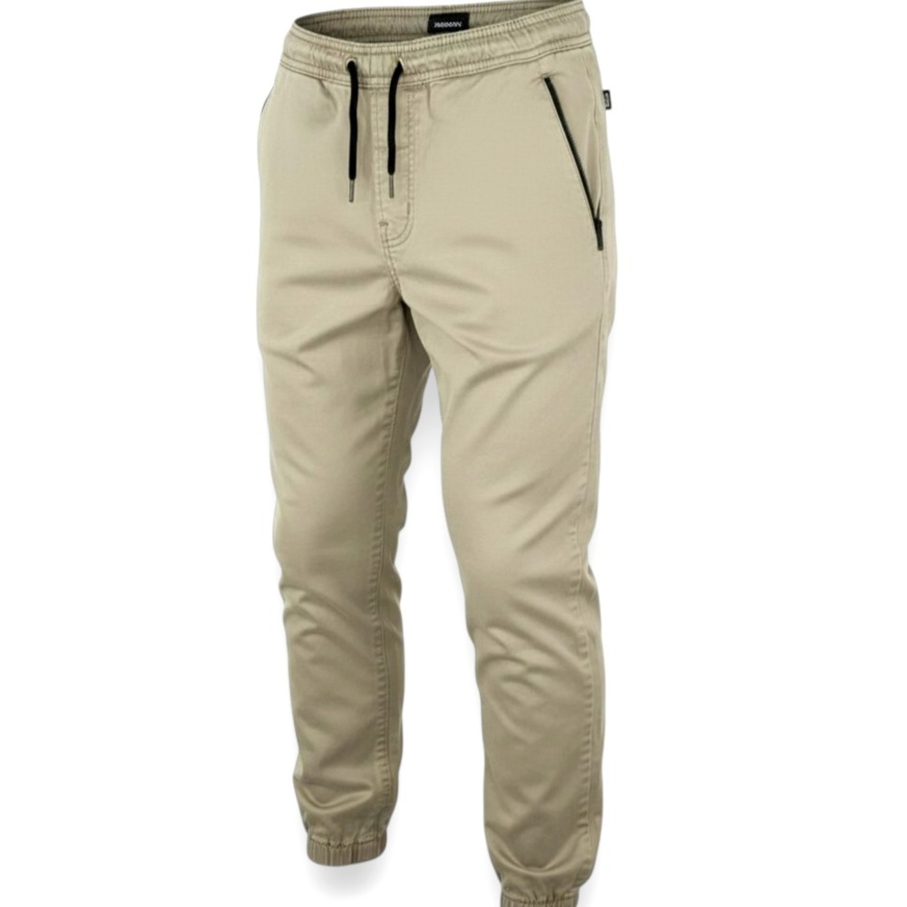 Hudson Kids Jogger Pants Green Khaki Elastic Waist Ankle Boys Youth Size L